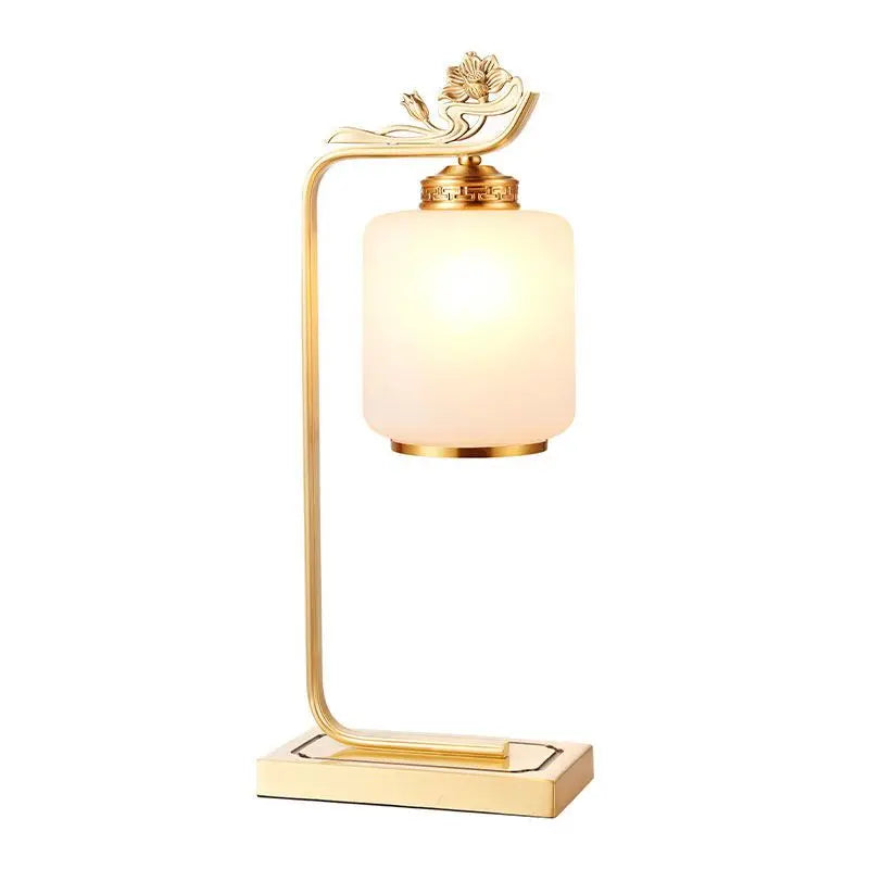 Afralia™ Copper Living Room Zen Lamp High-Grade Dimming, Retro Bedroom Bedside Study Light