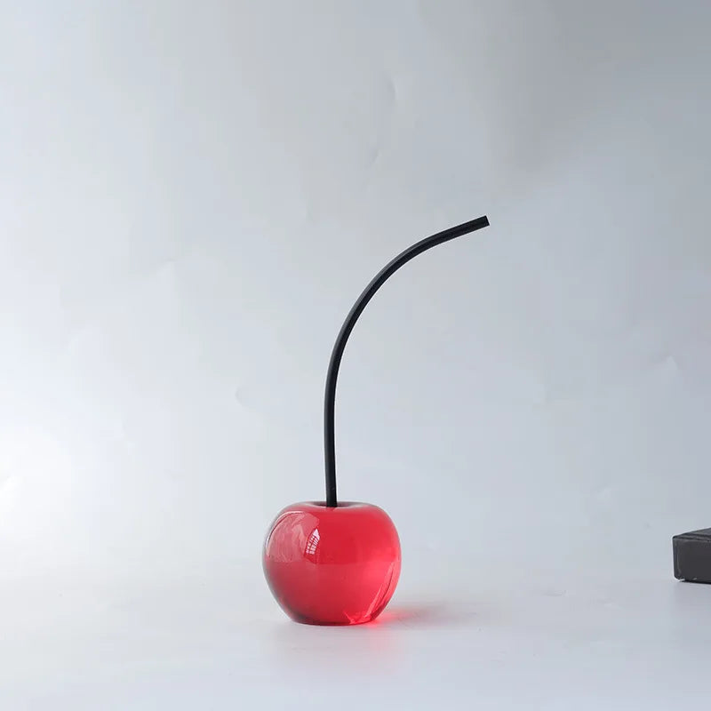 Afralia™ Red Cherry Apple Ornament Home Decoration Accessory