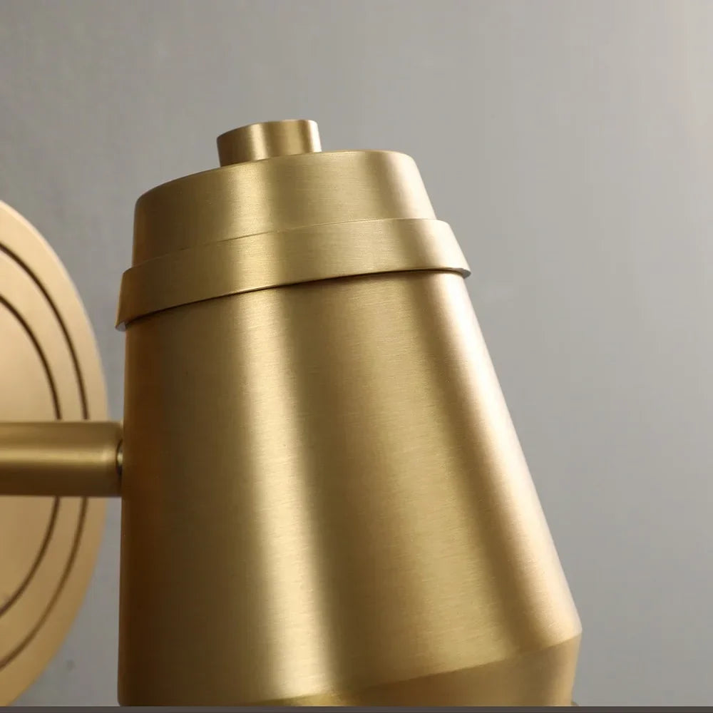 Afralia™ Brass Wall Lamp: Postmodern Minimalist Nordic Style for Bedroom, Apartment, or Living Room