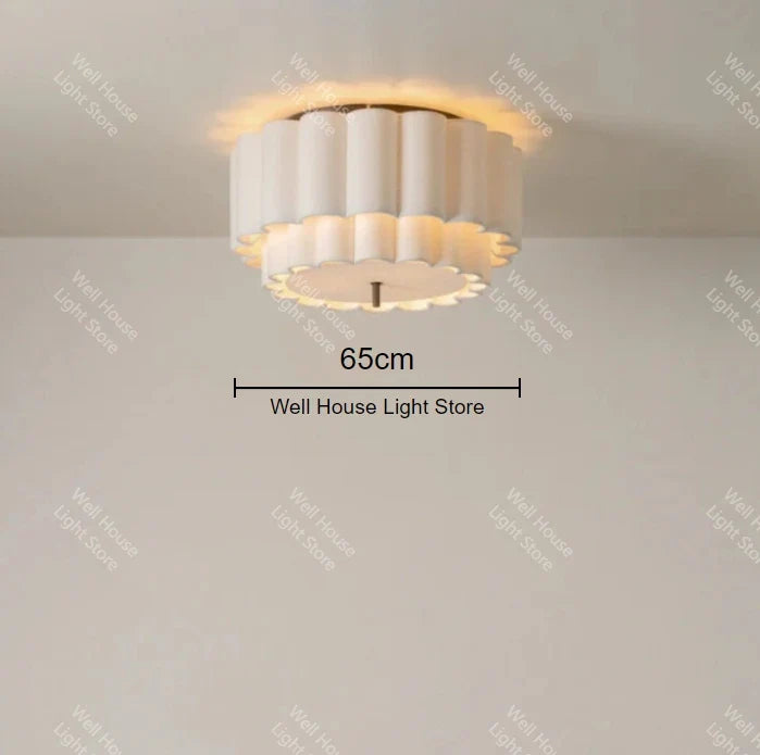 Afralia™ Scalloped Fabric Chandelier Retro Bohemia Pendant Lamp for Living Dining Bedroom