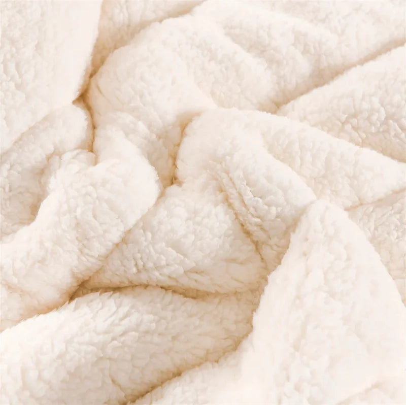 Afralia™ Cozy Coral Fleece Double Blanket for Beds - Super Soft Plush Quilt