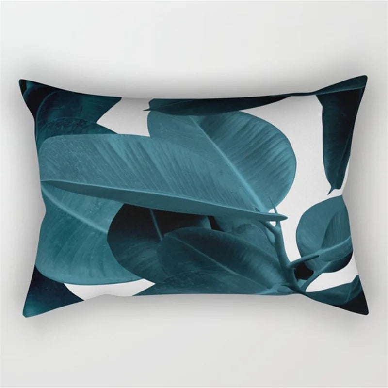 Tropical Plant Pillowcase Green Leaves Cushion Cover for Home Decor by Afralia™