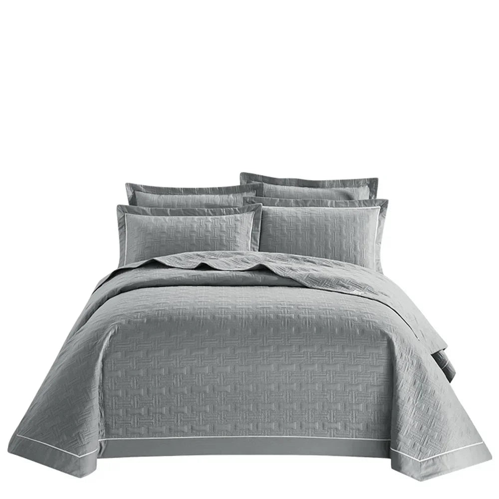 Afralia™ Cotton Coverlet Bedspread Set with Thick Quilting for Luxurious Bedding
