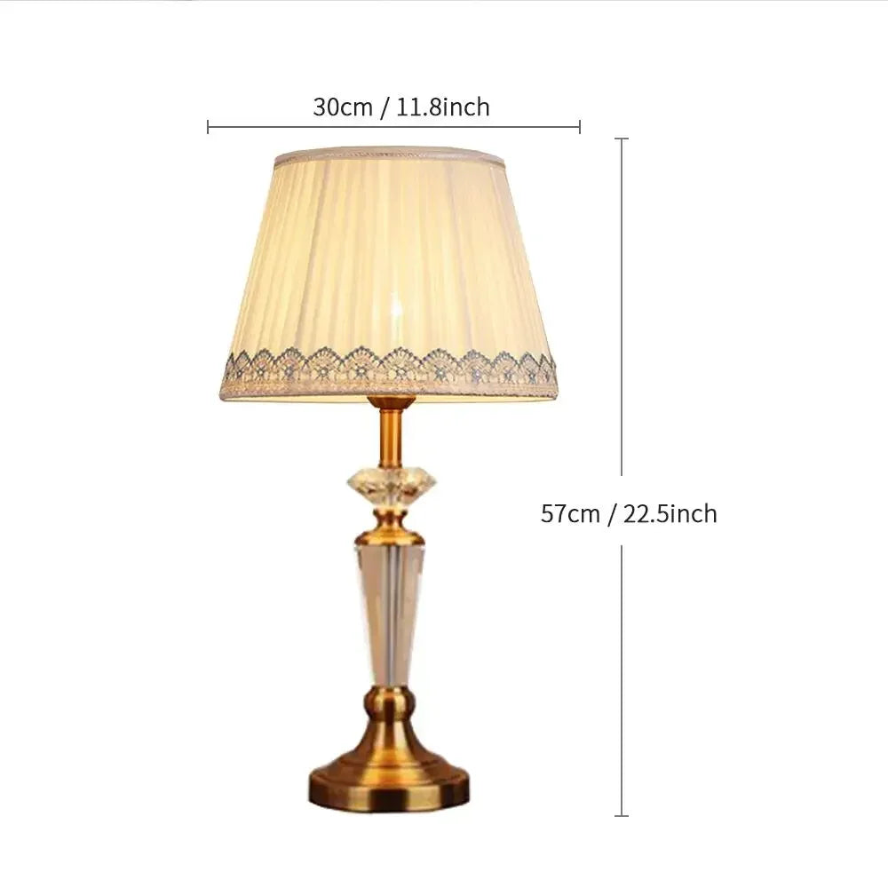 Afralia™ Crystal Floor Lamp - European Retro Living Room & Bedroom Stand Light