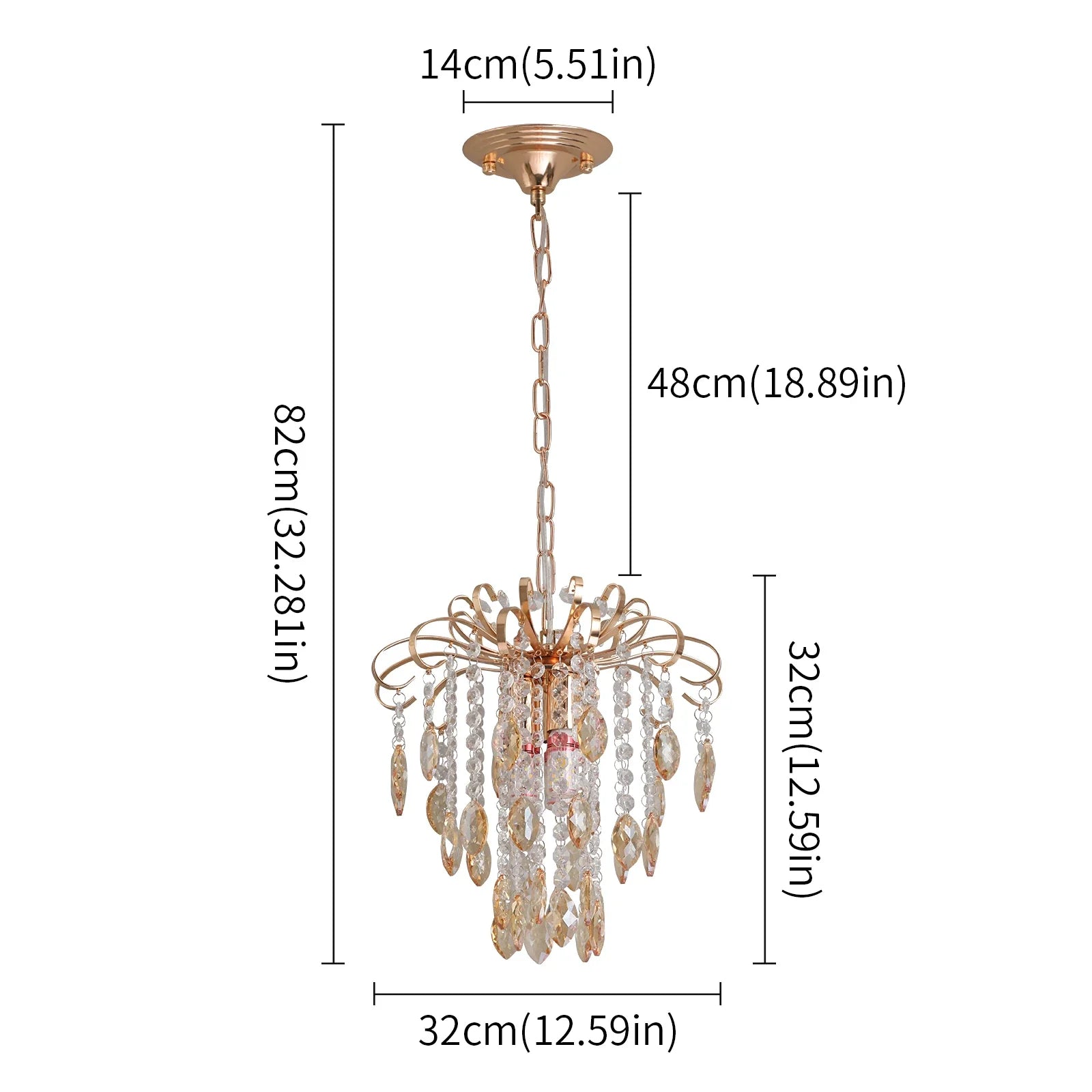 Afralia™ Crystal Led Pendant Light Modern Chandelier Ceiling Lamp for Living Room