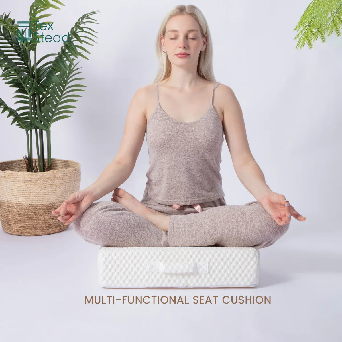 Afralia™ Square Meditation Floor Pillow, Washable Large Seating Cushion