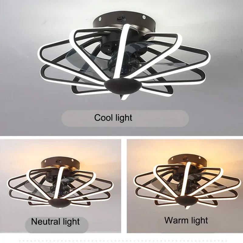 Afralia™ Bladeless Ceiling Fan with Dimmable LED Lights and Remote - Reversible Timing, Modern Design