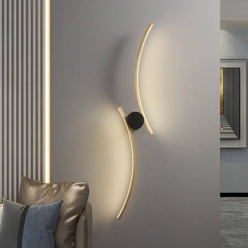 Afralia™ Tulip Copper Wall Lamp LED Modern Light for Bedroom Livings Room Home Decor