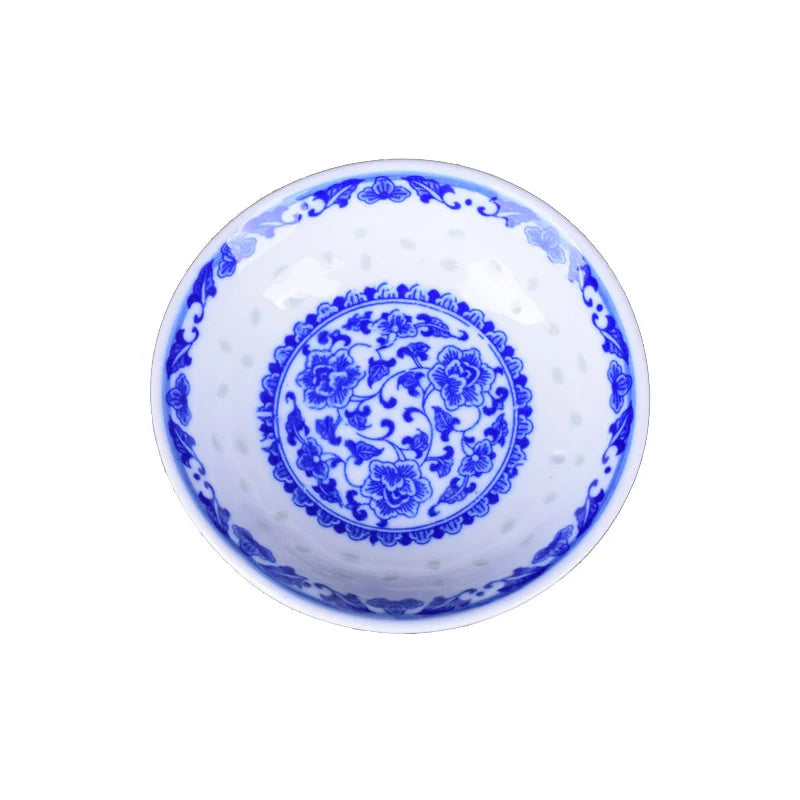 Afralia™ Blue And White Porcelain Dragon Pattern Flavor Dish Set