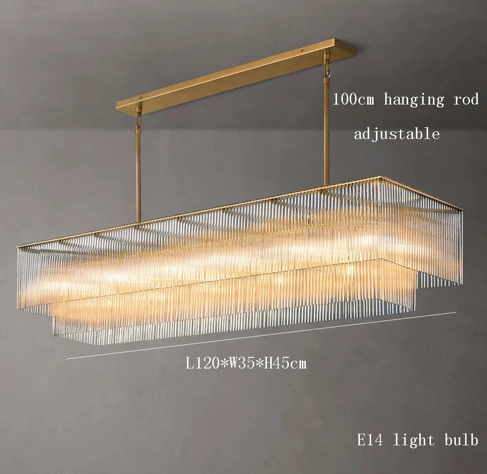 Afralia™ Brass and Glass Art Deco Chandelier - Nordic Style Luxury Ceiling Lamp