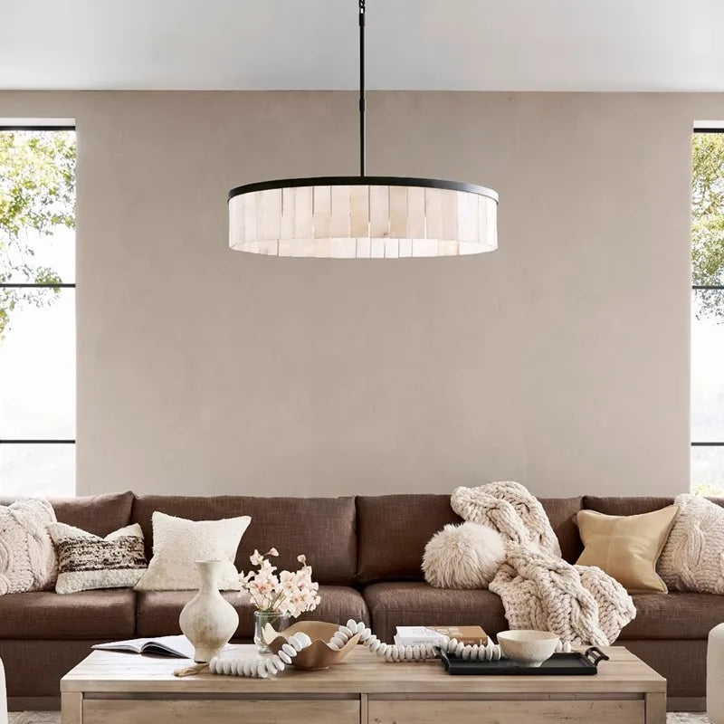 Afralia™ Luxury Marble Ceiling Pendant Light: Elegant LED Dimmable Fixture for Living Room