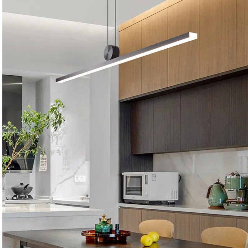 Afralia™ Dimmable LED Ceiling Chandelier: Modern Minimalist Lighting for Home and Office