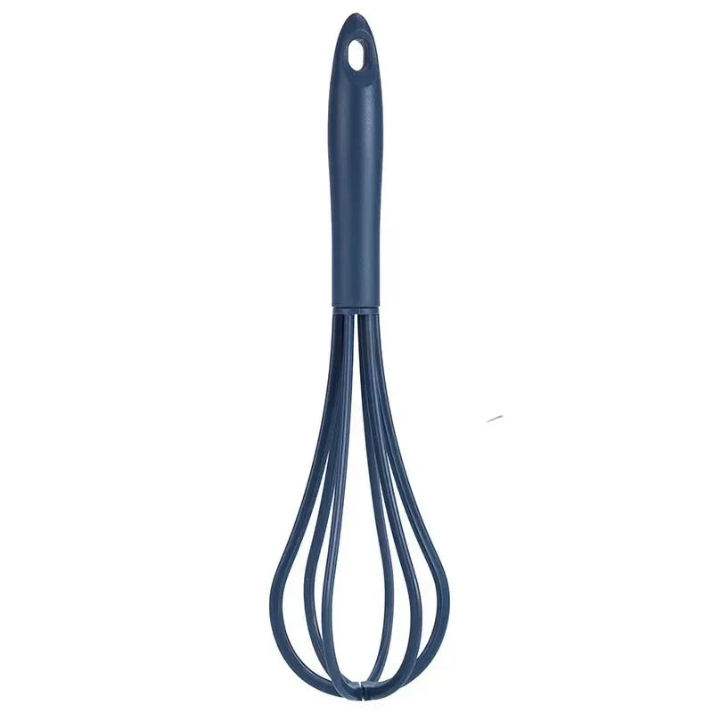 Afralia™ Mini Egg Beater Mixer Silicone Whisk, Multifunctional Manual Kitchen Tool