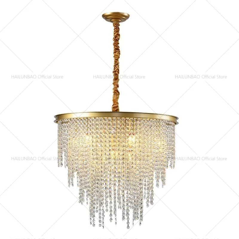 Afralia™ Crystal Chandelier: 2024 Post-Modern Living Room Lighting