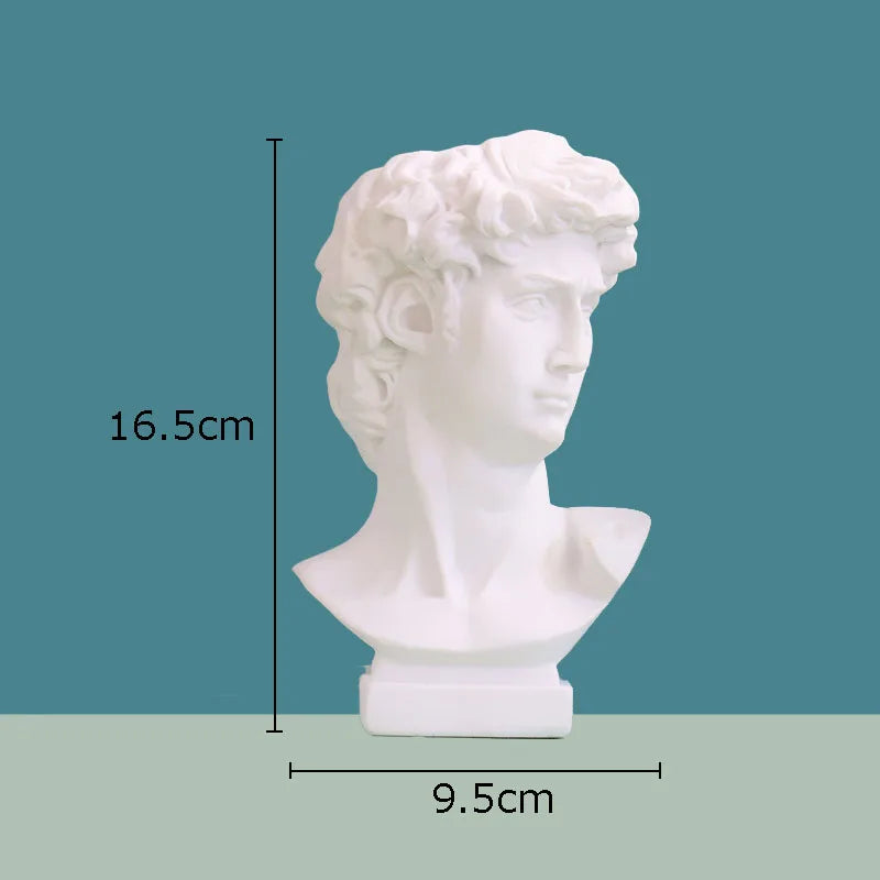 Afralia™ David Portrait Resin Sculpture Modern Desk Ornaments and Home Decor