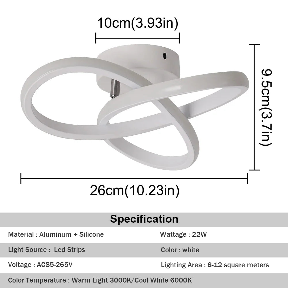 Afralia™ Acrylic LED Chandelier RC Dimming Modern Ceiling Lamp for Living Dining Room