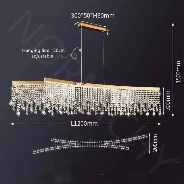 Afralia™ Crystal Chandelier Ring Pendant Light for Living Room, Dining Room, Kitchen