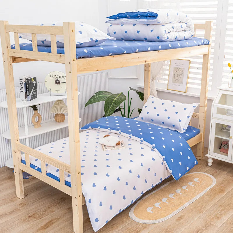 Afralia™ Soft Microfiber Double Duvet Set with Queen Bedsheet - Comforter Cover Set