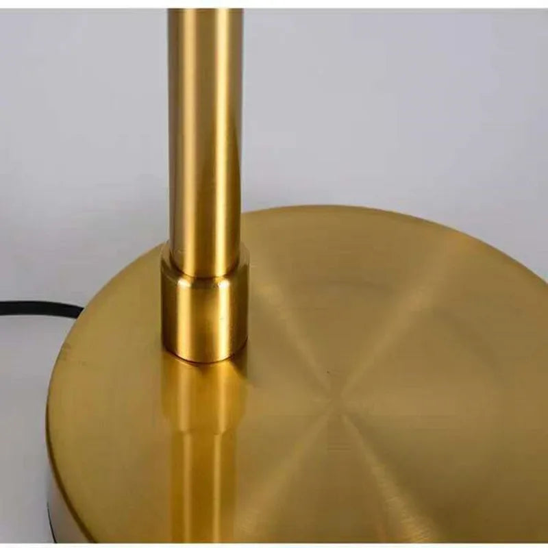 Afralia™ Gold Vintage Industrial Desk Lamp LED Nightstand Light