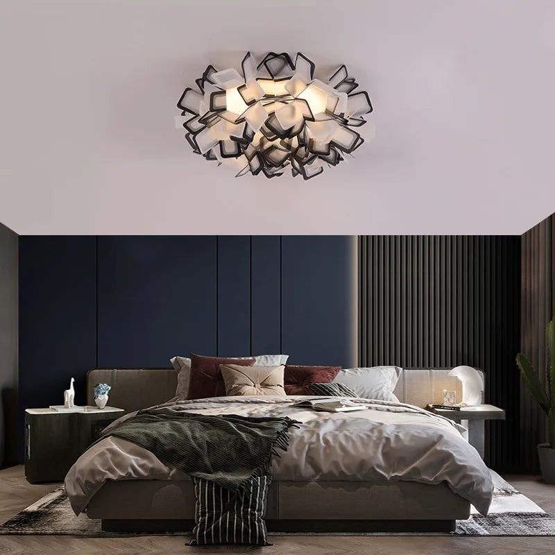 Afralia™ LED Flower Ceiling Pendant Lamp for Living Room Bedroom