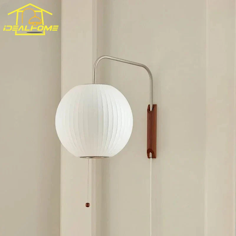 Afralia™ Minimalist Silk LED Wall Lamp for Bedside & Living Room