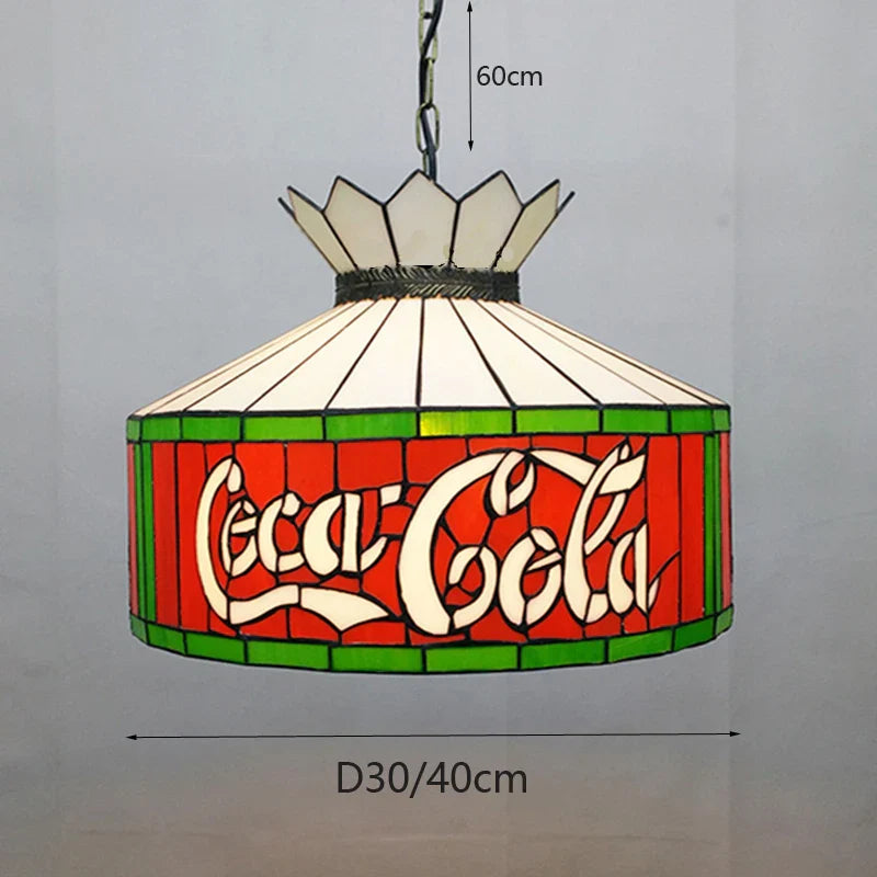 Afralia™ Mediterranean Tiffany Stained Glass Pendant Light for Dining Room and Kitchen