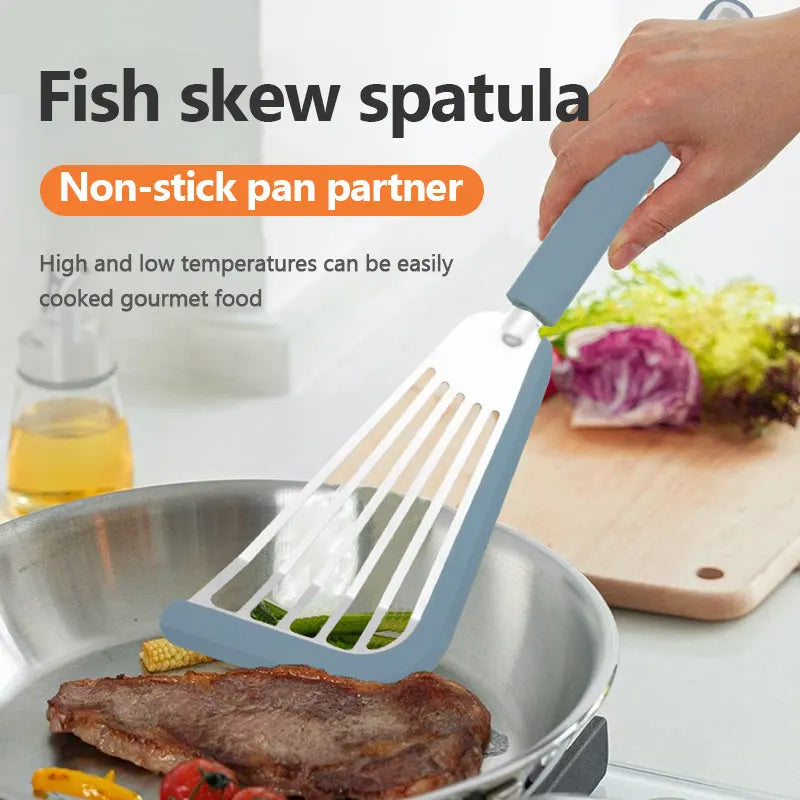 Afralia™ Silicone Spatula Steel Non-stick Flip Cooking Kitchen Gadgets