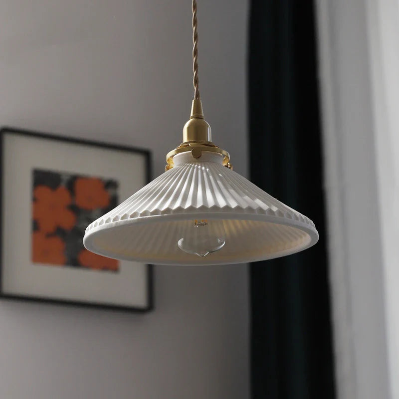 Afralia™ Ceramic LED Pendant Light: Japanese Style, Nordic Design, Modern Living Room Hanging Lamp