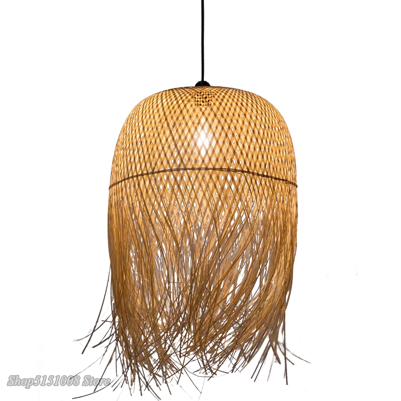 Afralia™ Bamboo Pendant Lights: Nordic Dining Room LED Hanging Lamps Loft Style Decor