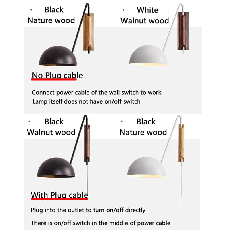 Afralia™ Nordic Swing Arm Wall Sconce Black White Iron Lampshade E27