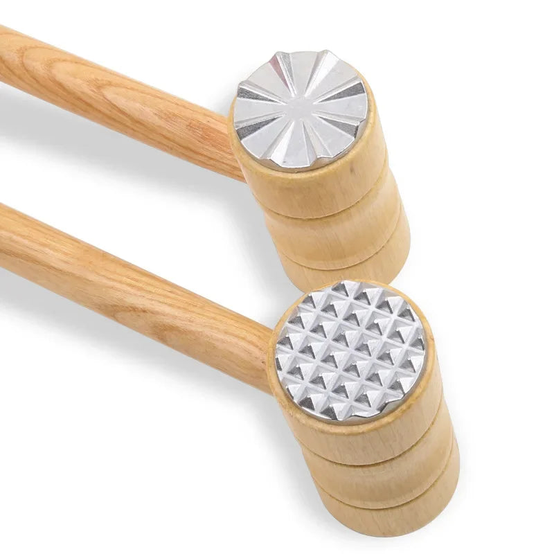 Afralia™ Wood Meat Tenderizer Pounder for Steak Pork Kitchen Tools