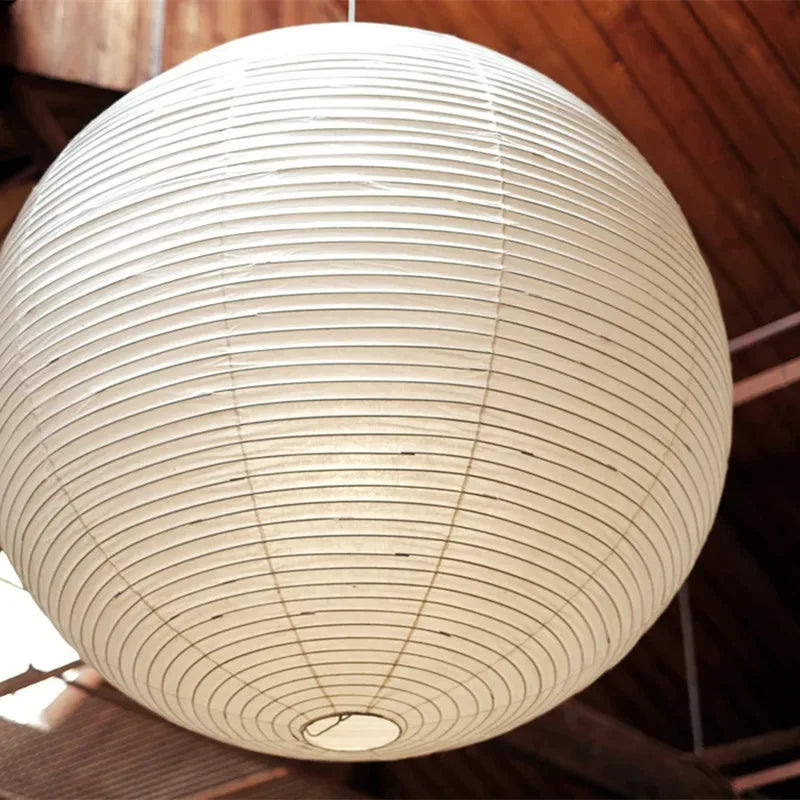 Afralia™ Akari Vintage Rice Paper Pendant Light Handmade Japanese Style E27 Island Lights