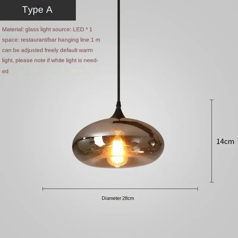 Afralia™ LED Glass Pendant Chandelier for Kitchen Dining Bar Décor