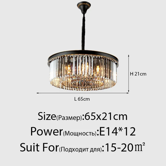 Afralia™ LED Crystal Chandeliers: Modern Luxury Gold Black Pendant Light for Home Decoration