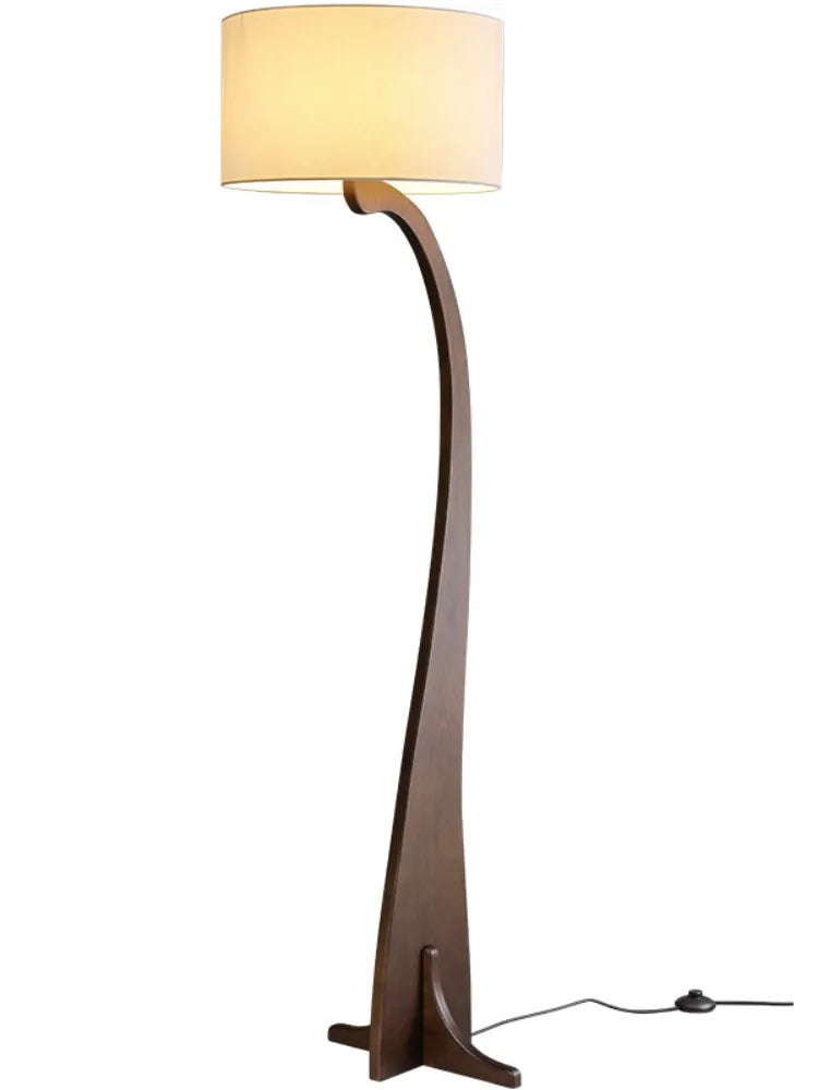 Afralia™ Wooden Floor Lamp LED Night Light for Living Room Bedroom Home Decor