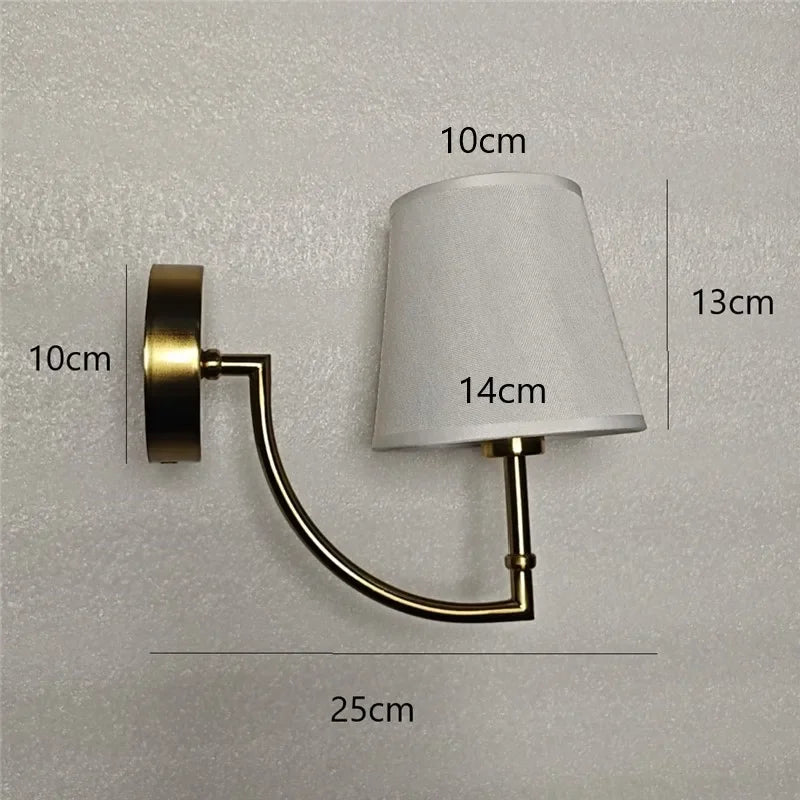 Afralia™ Nordic Minimalism Elbow Wall Lamps with Linen Lampshade for Modern Home Decor