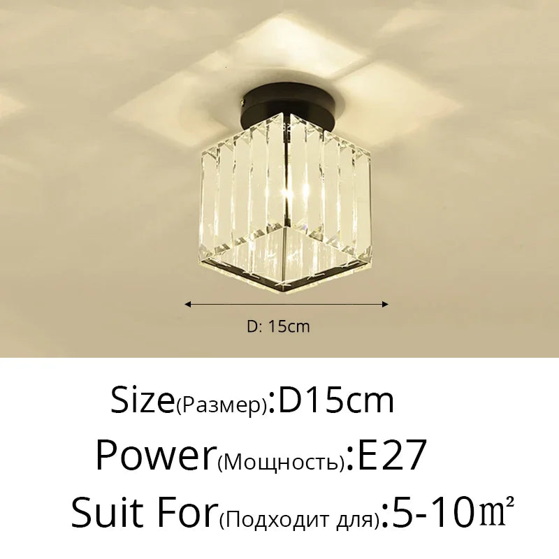 Afralia™ Crystal Glass LED Chandelier for Modern Living, Study, and Aisle Lighting