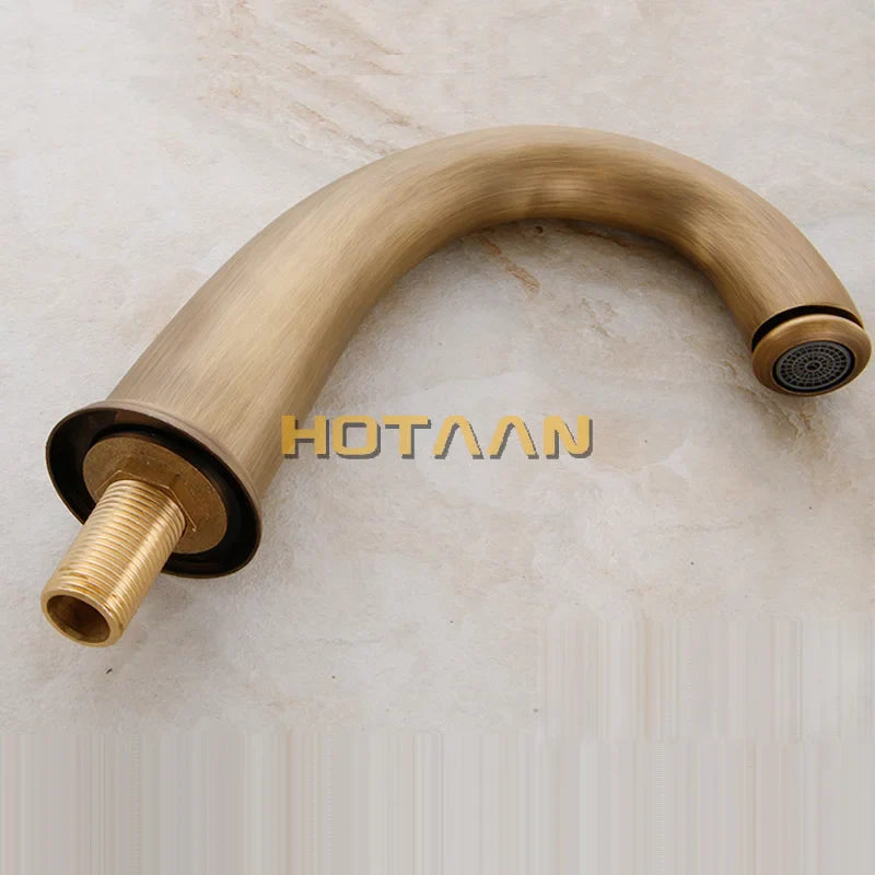 Afralia™ Antique Brass Bath Mixer Set with Hand Shower