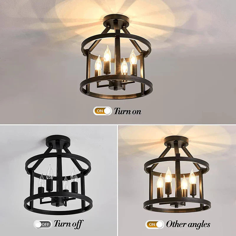 Afralia™ Vintage Chandelier Ceiling Light, Farmhouse Dining Room Pendant Lamp