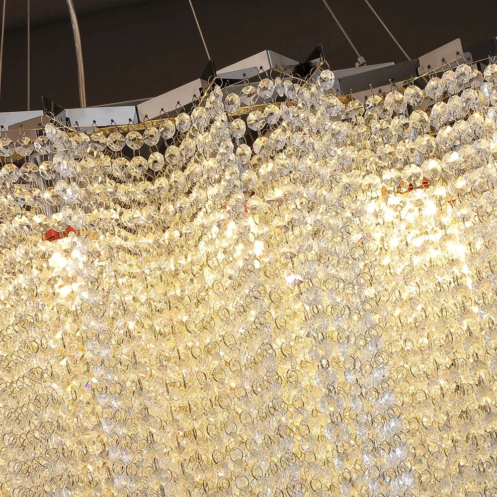 Afralia™ Colorful Crystal Chandelier: Luxury LED Lighting for Dining Room & Kitchen Island