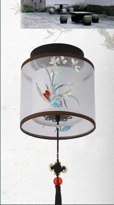 Afralia™ Chinese Style Ceiling Lamp, Creative Warm Light for Hotel Villa Corridors