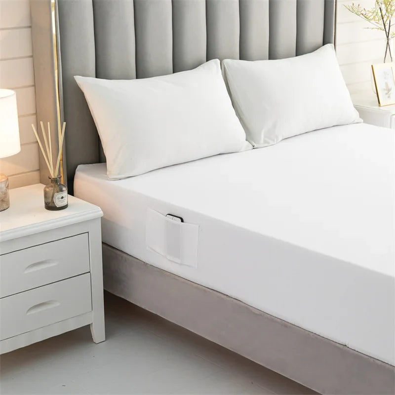 Afralia™ Luxe Sanding Fitted Sheet: High-Quality King Queen Bed Linen