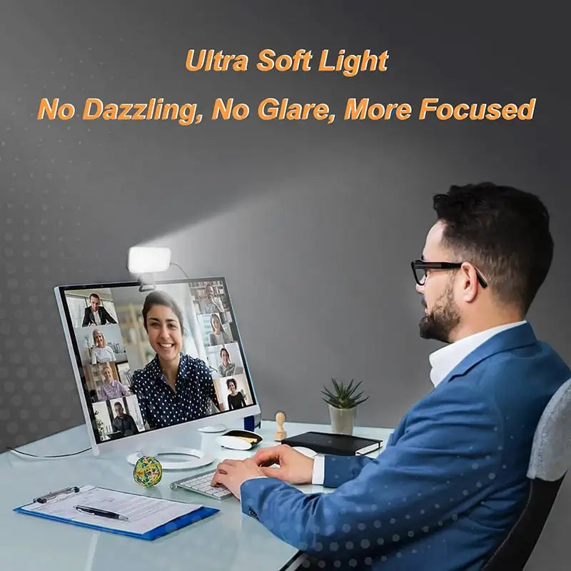 Afralia™ LED Video Light: LUXCEO V01 Pro, 3000K-6000K, for Laptop, Conference, Live Broadcast