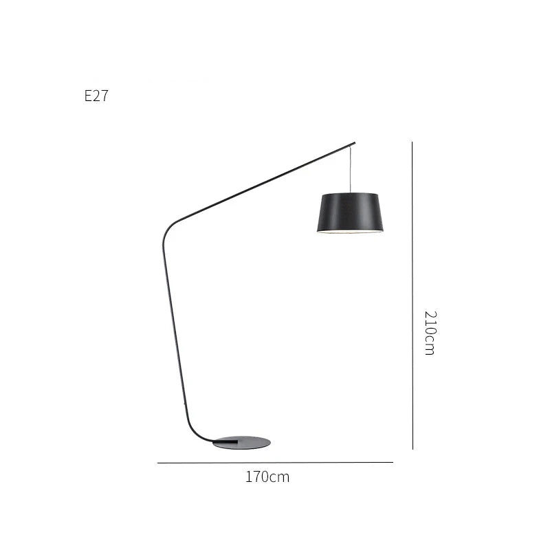Afralia™ Modern Black Floor Lamp for Living Room & Bedroom Lighting