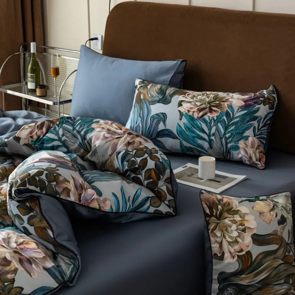 Afralia™ Luxury Egyptian Cotton Bedding Set for Queen King Full Double Bed