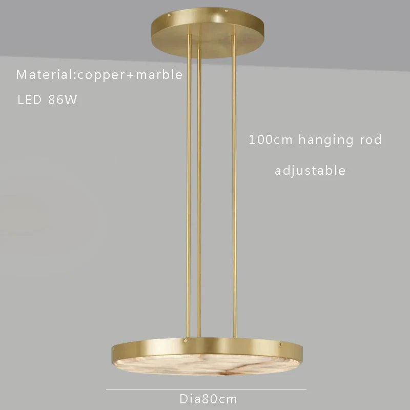 Afralia™ Black Gold Lucite Pendant Light, Vintage Round Ceiling Lamp Fixtures