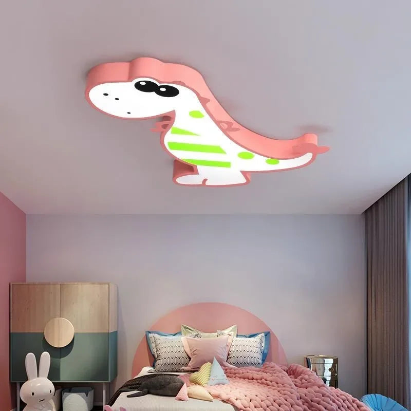 Afralia™ Dinosaur Animal Kids Ceiling Lamp Smart LED Lightingjuvenile Bedroom Modern Cartoondino