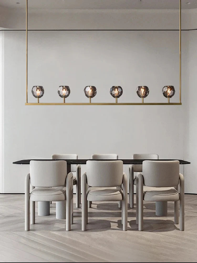 Afralia™ Copper Crystal Pendant Lights for Kitchen Island Bar, Modern Minimalist Hanging Lamps