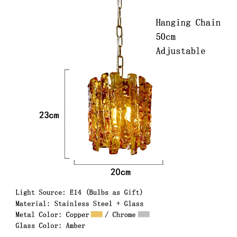 Afralia™ Designer Glass Pendant Lighting | Modern LED Hanging Fixture for Dining Room