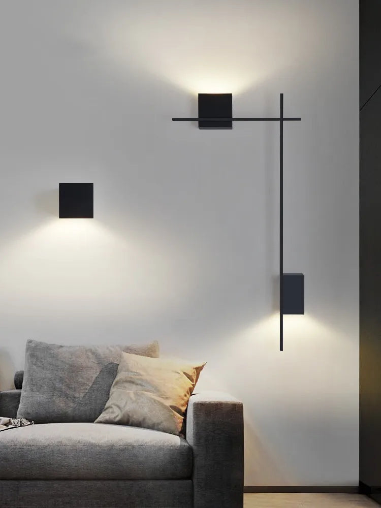 Afralia™ Modern Long Strip Wall Light for Living Room Hotel Bedside Stairs Fixtur